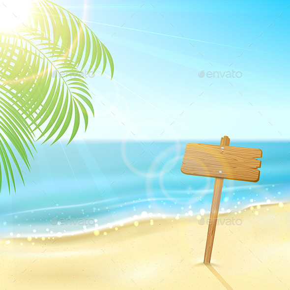GraphicRiver Sign on Tropical Beach 11174357 GraphicRiver Sign on Tropical Beach 11174357