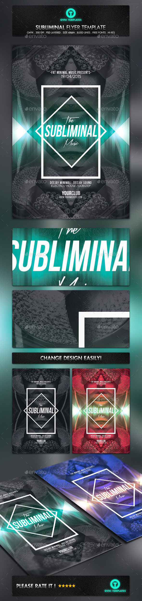 GraphicRiver Subliminal Minimal Flyer Template 11174430 GraphicRiver Subliminal Minimal Flyer Template 11174430