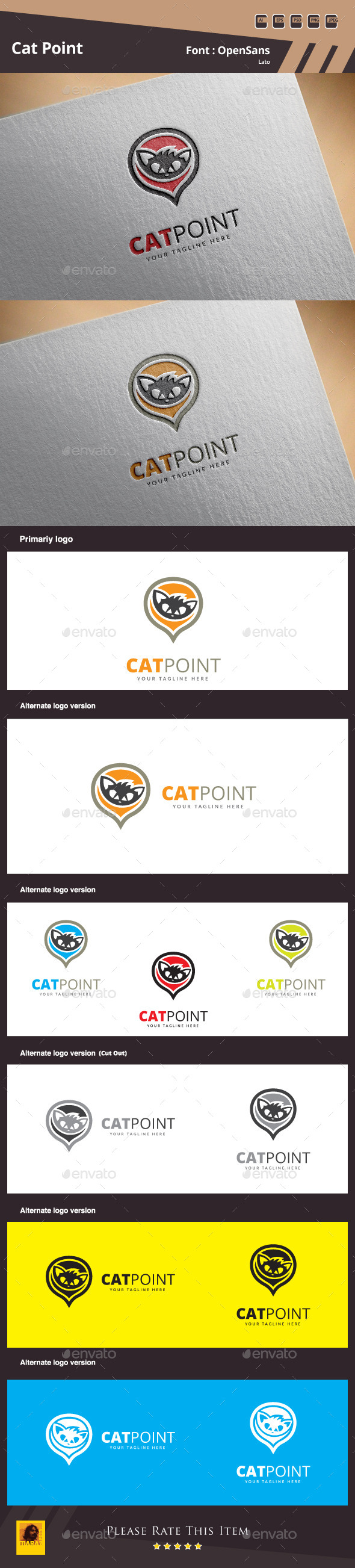 Cat Point Logo Template