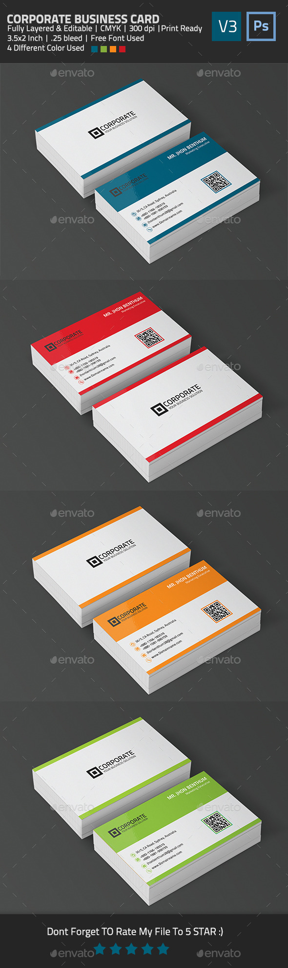 GraphicRiver Simple Business Card 11176111 GraphicRiver Simple Business Card 11176111