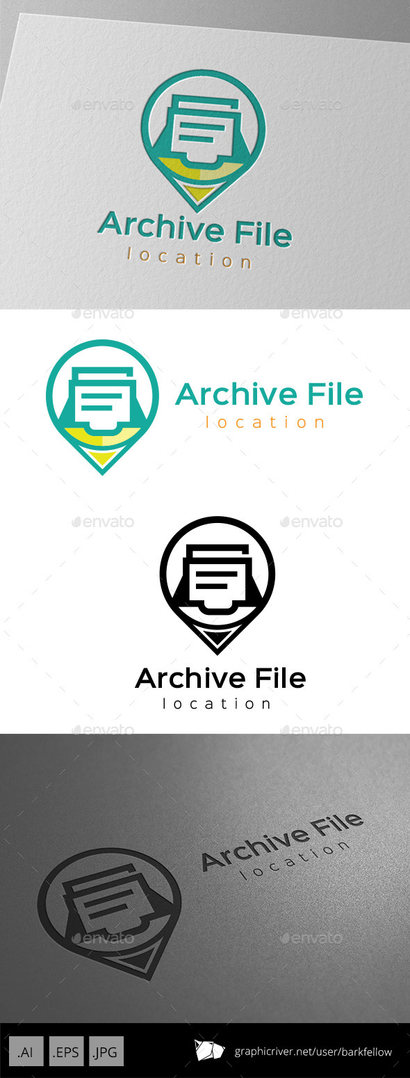 Archive File Folder Logo