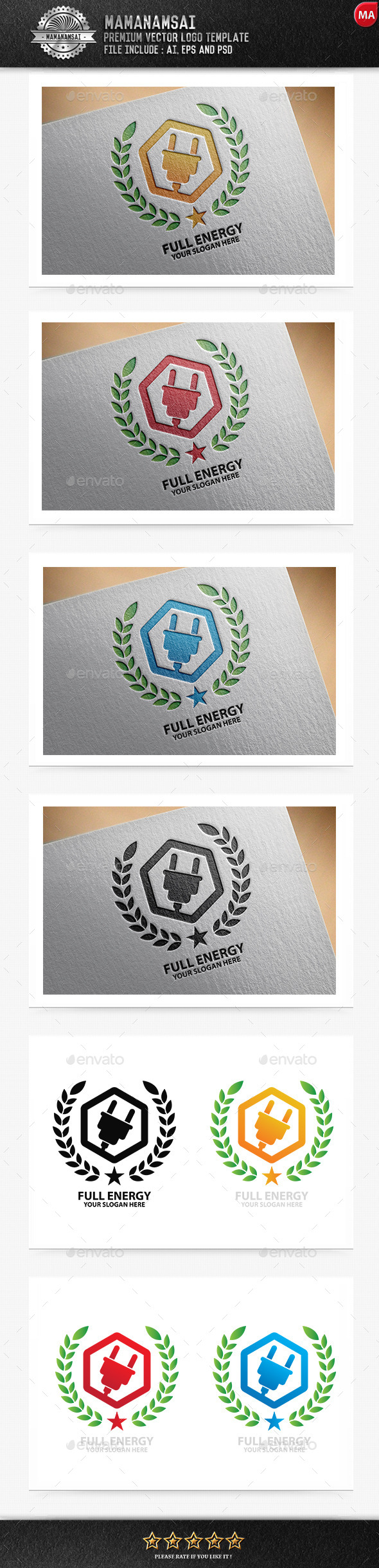 GraphicRiver Full Energy Logo 11176984 GraphicRiver Full Energy Logo 11176984