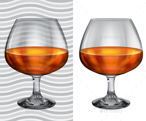 GraphicRiver Transparent and Opaque Full Brandy Glasses 11177978 GraphicRiver Transparent and Opaque Full Brandy Glasses 11177978