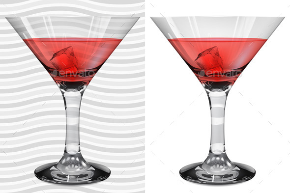GraphicRiver Transparent and Opaque Glasses with Martini 11177984 GraphicRiver Transparent and Opaque Glasses with Martini 11177984