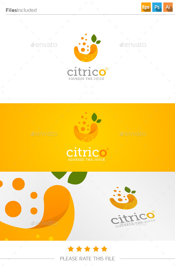 GraphicRiver Fresh Juice Logo 11178376 GraphicRiver Fresh Juice Logo 11178376