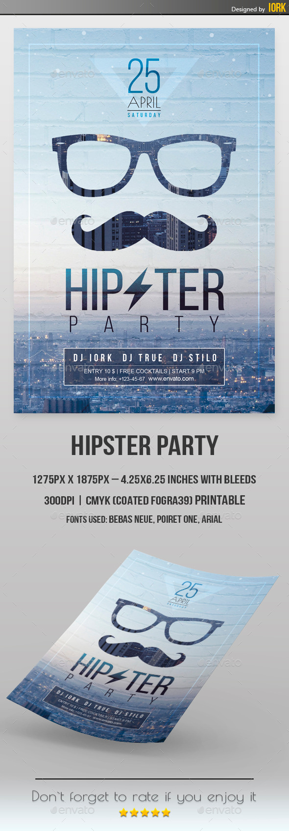 GraphicRiver Minimal Hipster Party Flyer 11178742 GraphicRiver Minimal Hipster Party Flyer 11178742