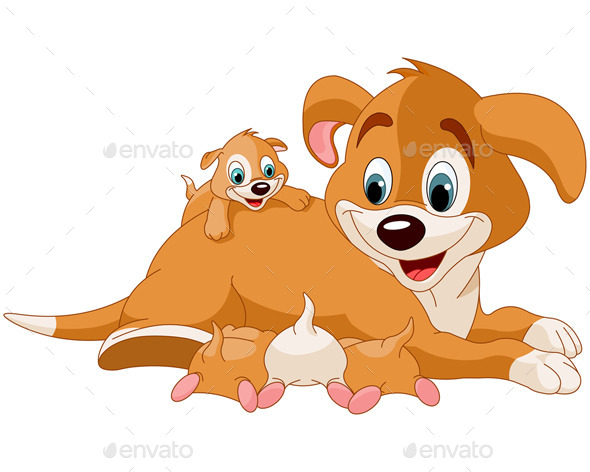 GraphicRiver Mother Dog Nursing Puppies 11178920 GraphicRiver Mother Dog Nursing Puppies 11178920