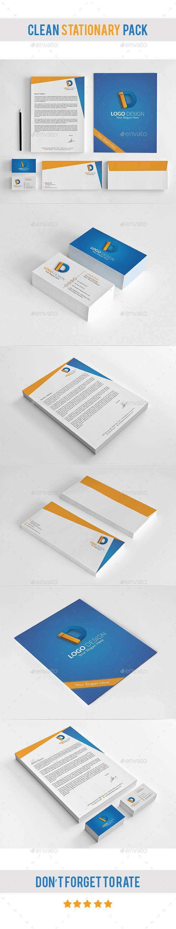 Clean Stationary & Identity Templates (PSD) (Stationery)