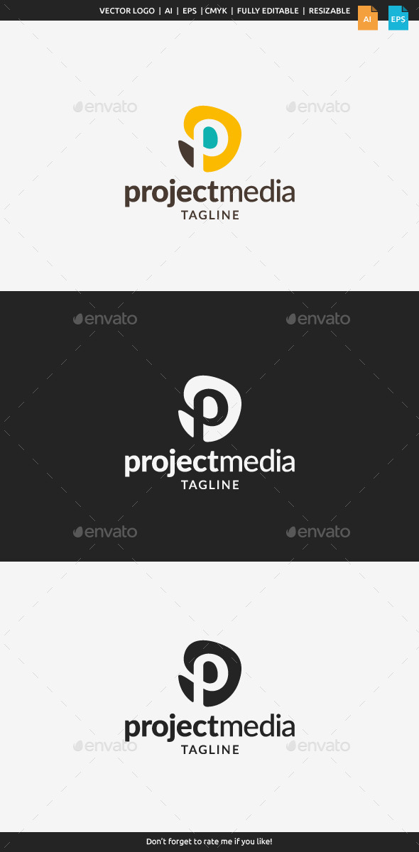 Project Media Logo - Letter P (Letters)