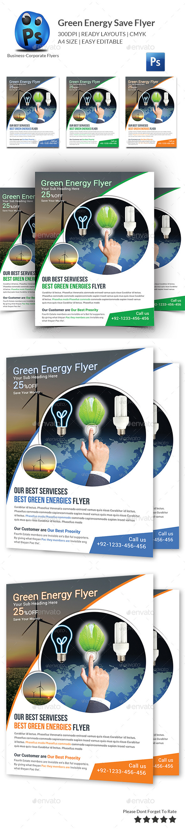 GraphicRiver Green Energy Save Flyer Template 11181508 GraphicRiver Green Energy Save Flyer Template 11181508