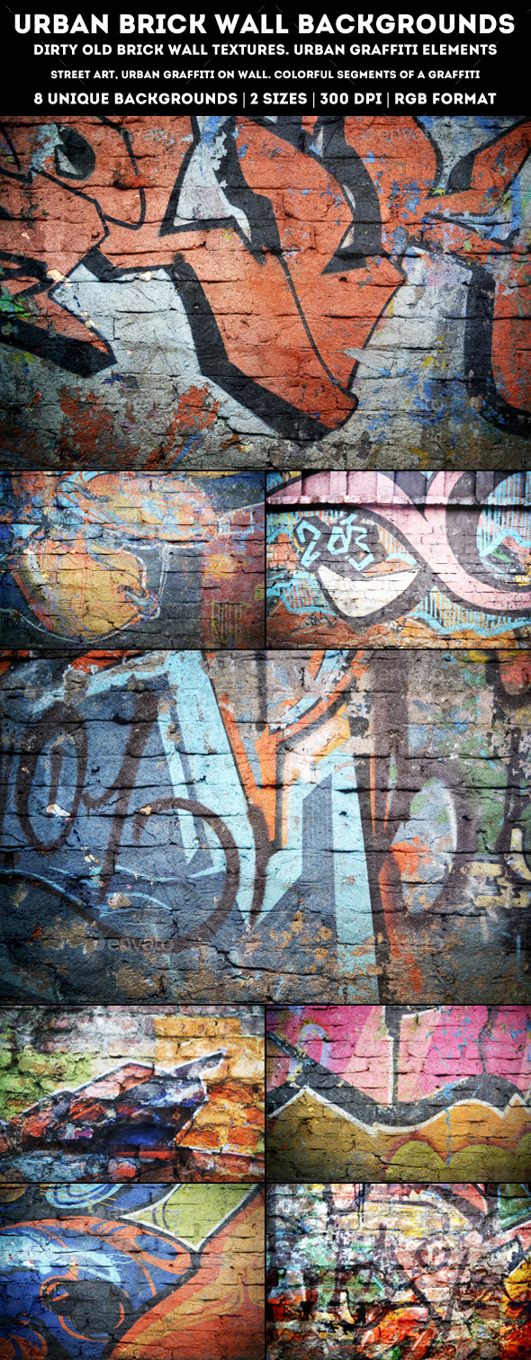 GraphicRiver Urban Brick Wall Backgrounds 11181512 GraphicRiver Urban Brick Wall Backgrounds 11181512