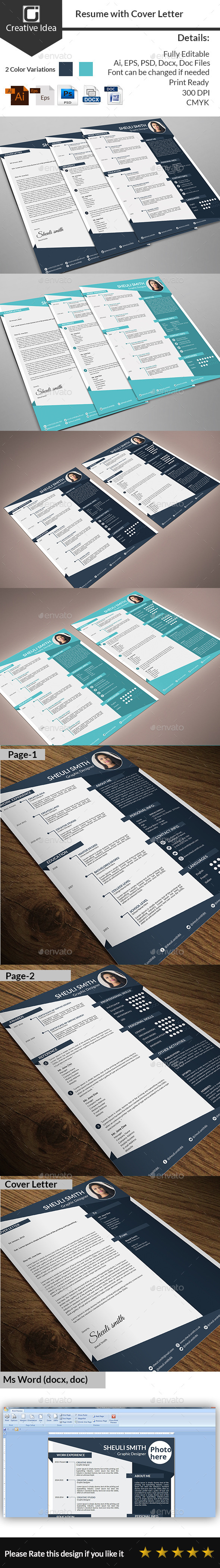 GraphicRiver CV Resume & Cover Letter 11181877 GraphicRiver CV Resume & Cover Letter 11181877