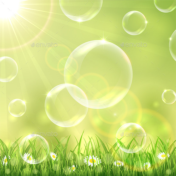 GraphicRiver Nature Background and Bubbles 11183911 GraphicRiver Nature Background and Bubbles 11183911