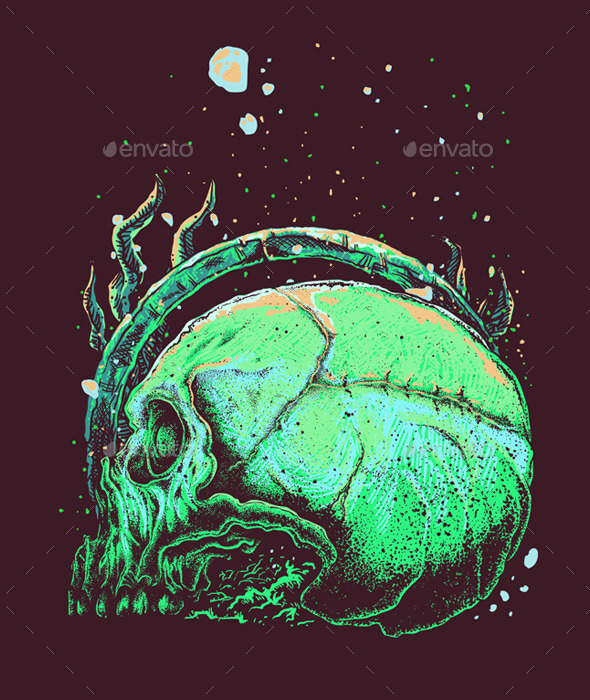 GraphicRiver Skull Underwater 11184675 GraphicRiver Skull Underwater 11184675