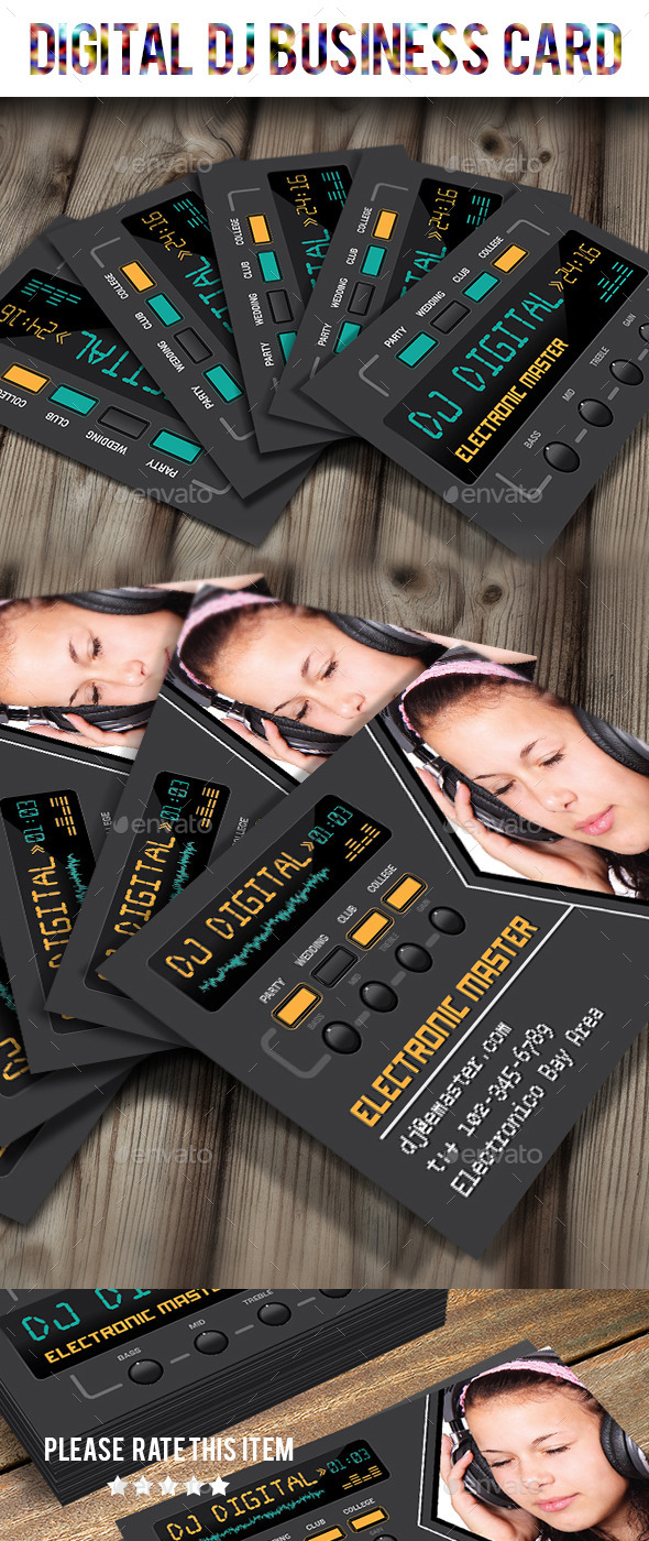 GraphicRiver Digital DJ Business Card 11184801 GraphicRiver Digital DJ Business Card 11184801