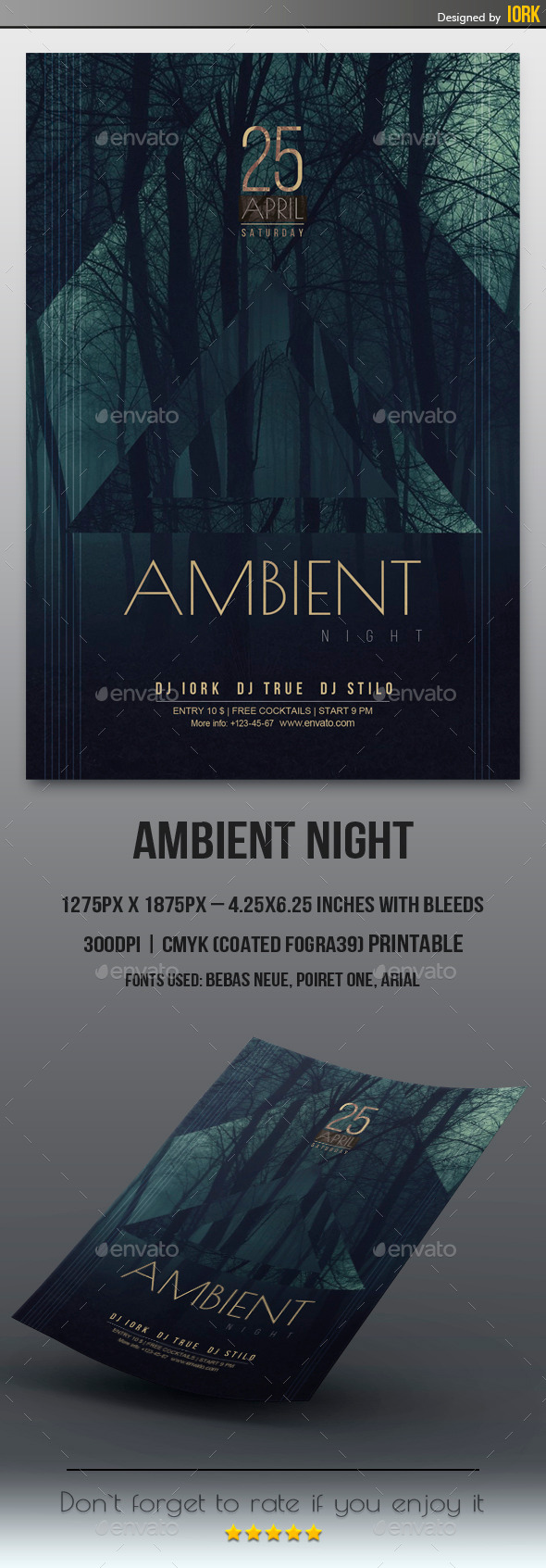 GraphicRiver Minimal Ambient Night Flyer 11186414 GraphicRiver Minimal Ambient Night Flyer 11186414