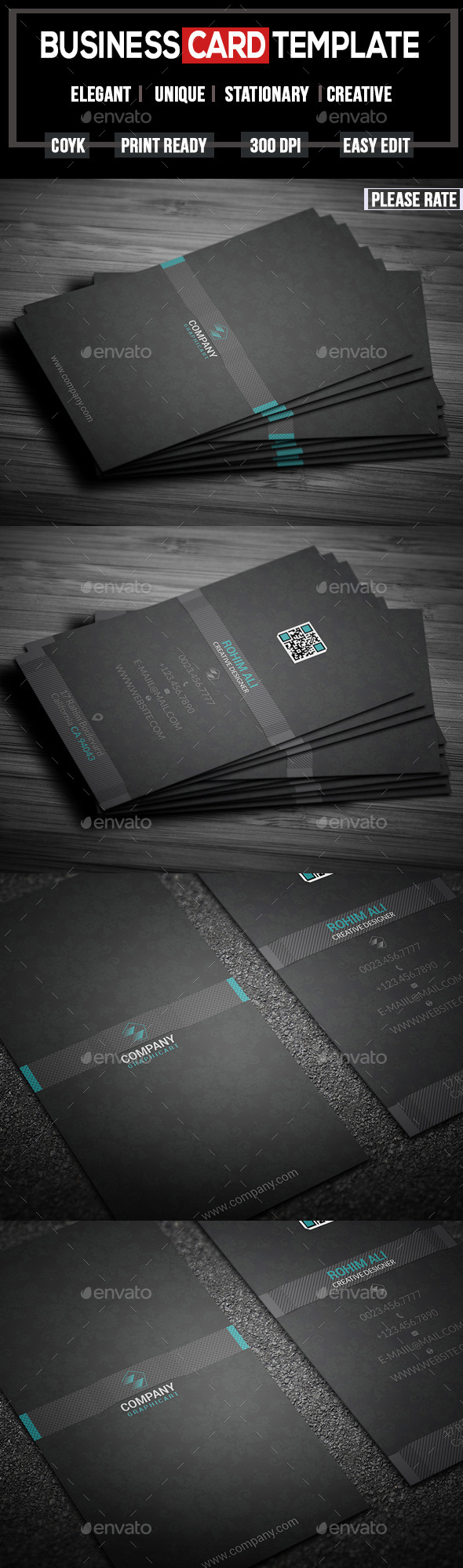 GraphicRiver Black Varetical Business Card 11190520 GraphicRiver Black Varetical Business Card 11190520