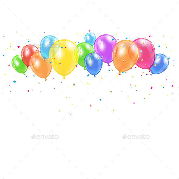 GraphicRiver Holiday Balloons and Confetti 11194196 GraphicRiver Holiday Balloons and Confetti 11194196