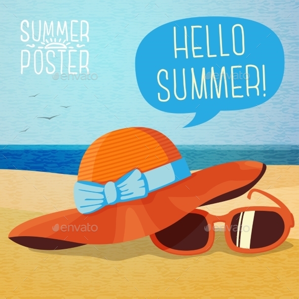 GraphicRiver Summer Poster 11194455 GraphicRiver Summer Poster 11194455