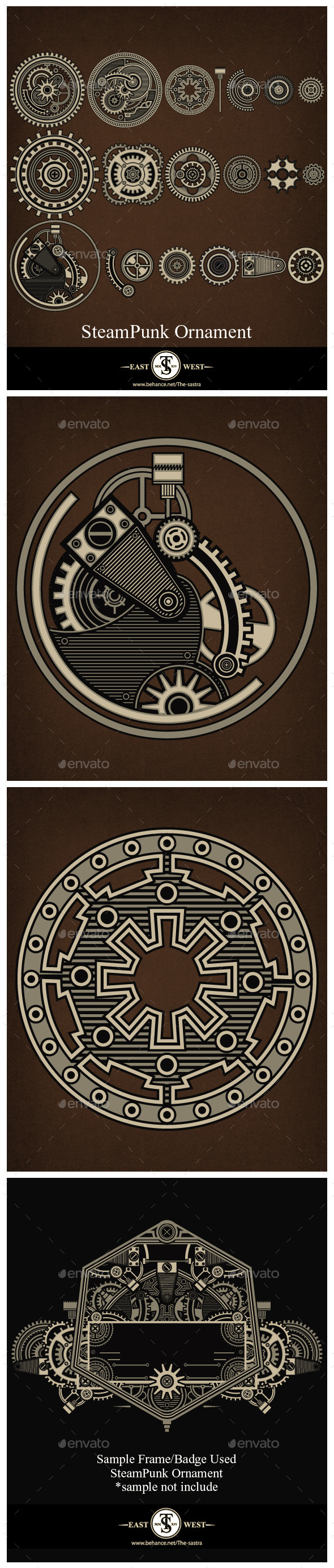 GraphicRiver SteamPunk Ornament 11195160 GraphicRiver SteamPunk Ornament 11195160