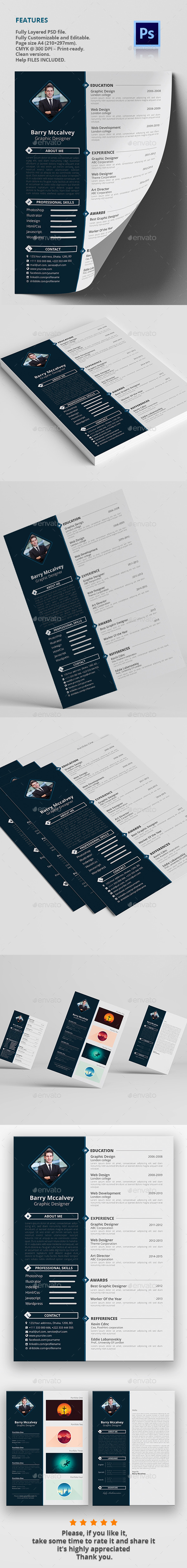 GraphicRiver Clean & Simple Resume CV 11159454 GraphicRiver Clean & Simple Resume CV 11159454