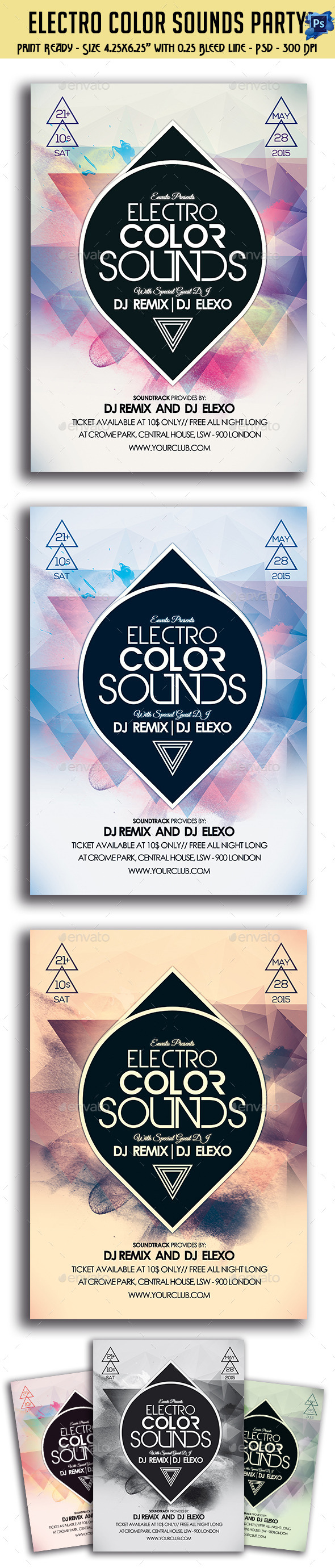 GraphicRiver Electro Color Sounds Party Flyer 11157162 GraphicRiver Electro Color Sounds Party Flyer 11157162