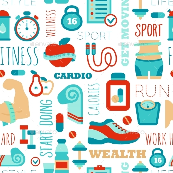 GraphicRiver Fitness Seamless Patterns 11198164 GraphicRiver Fitness Seamless Patterns 11198164