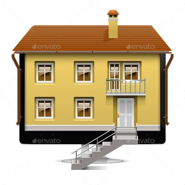 GraphicRiver Computer House Concept 11198953 GraphicRiver Computer House Concept 11198953