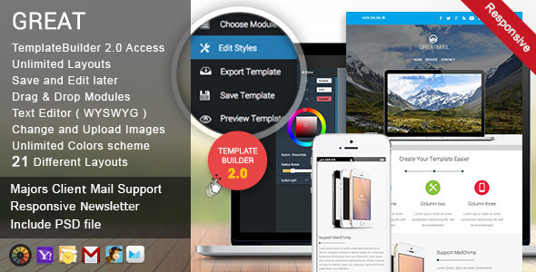 GreatMail - Responsive Email + TemplateBuilder