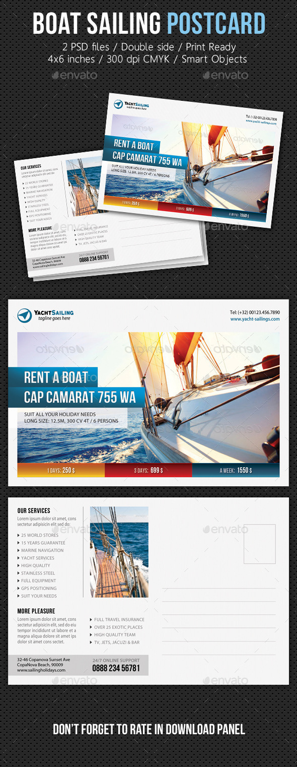 GraphicRiver Boat Sailing Postcard Template V05 11199021 GraphicRiver Boat Sailing Postcard Template V05 11199021