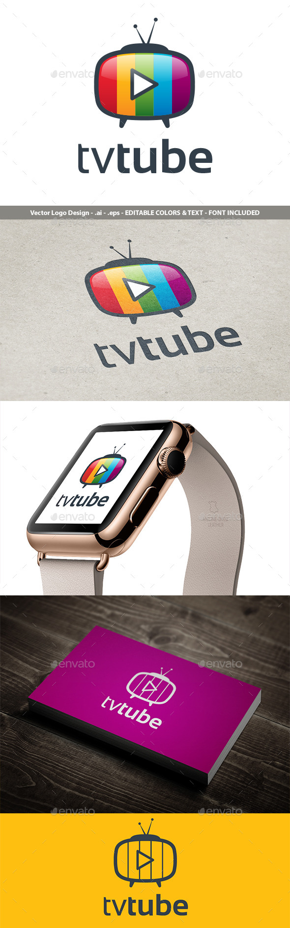 GraphicRiver TvTube Logo Design 11175314 GraphicRiver TvTube Logo Design 11175314