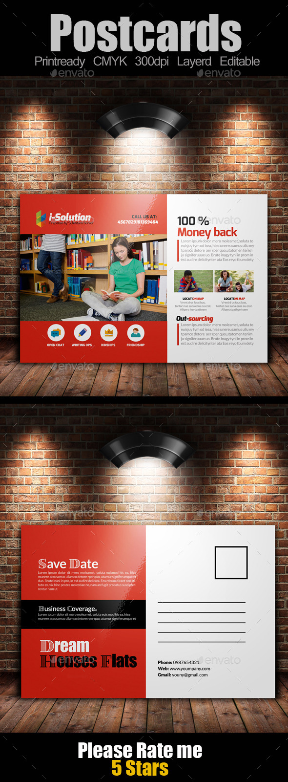 GraphicRiver Education Post Cards Template 11200677 GraphicRiver Education Post Cards Template 11200677