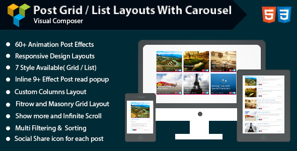 CodeCanyon Visual Composer Post Grid List Layout With Carousel 11030539 CodeCanyon Visual Composer Post Grid List Layout With Carousel 11030539
