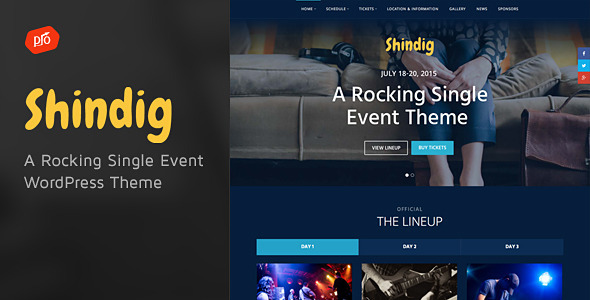 Shindig - A Rocking Single Event Theme