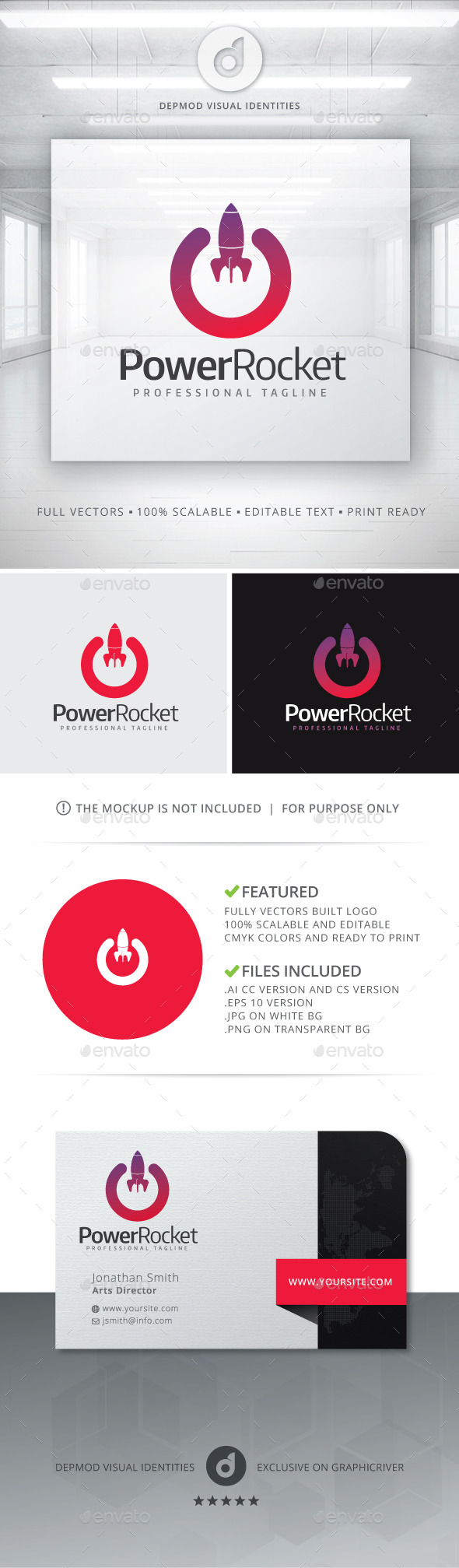 GraphicRiver Power Rocket Logo 11201003 GraphicRiver Power Rocket Logo 11201003