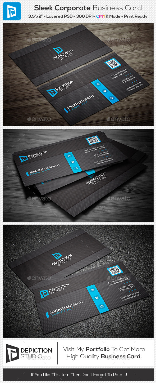 GraphicRiver Sleek Corporate Business Card 11201224 GraphicRiver Sleek Corporate Business Card 11201224