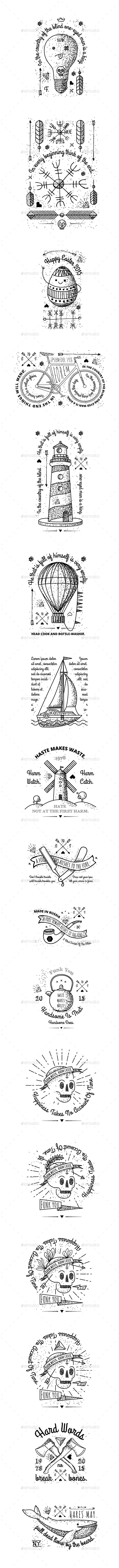 GraphicRiver Retro Vintage Insignia Set 11176657 GraphicRiver Retro Vintage Insignia Set 11176657