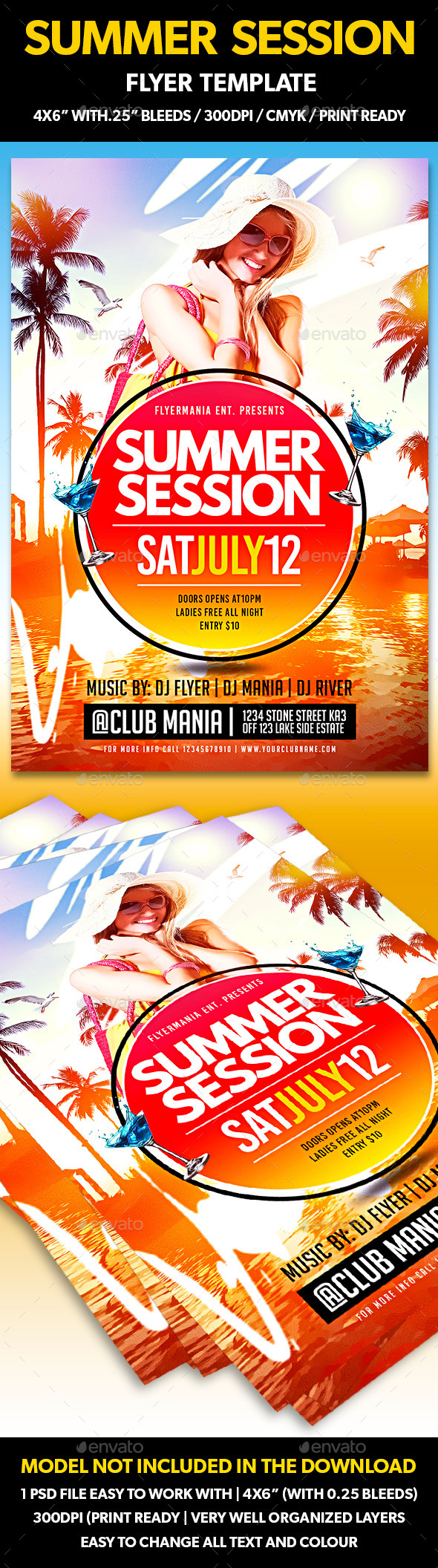 Summer Session Flyer Template (Clubs & Parties)