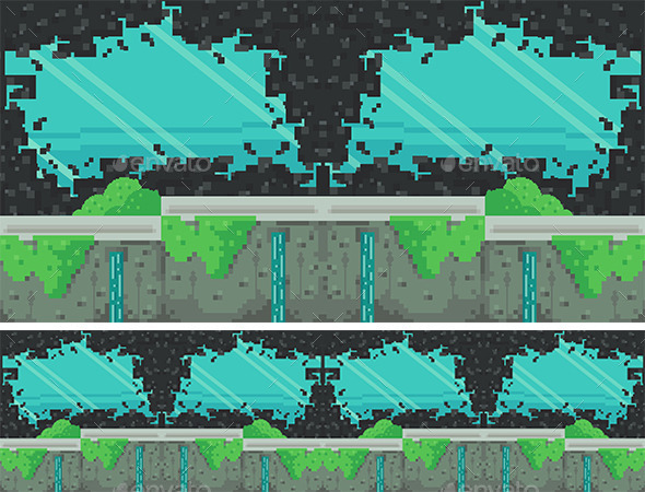 GraphicRiver Temple Pixel Art Game Background 11202961 GraphicRiver Temple Pixel Art Game Background 11202961