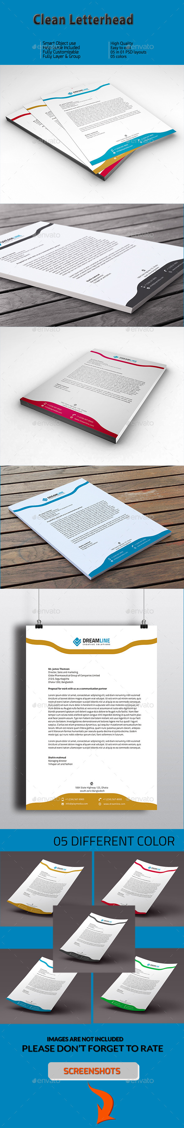 GraphicRiver Clean Letterhead 11203320 GraphicRiver Clean Letterhead 11203320