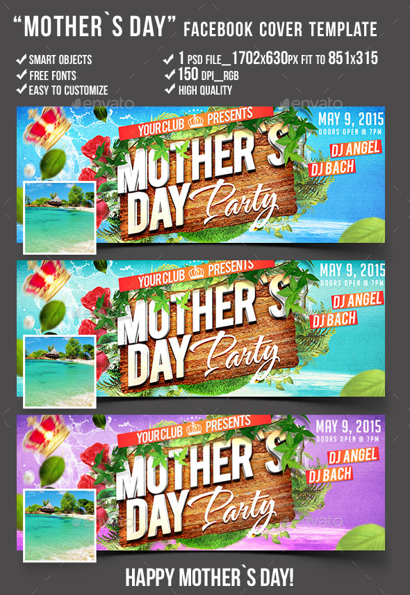 GraphicRiver Mother`s Day Flyer Facebook cover template 11203330 GraphicRiver Mother`s Day Flyer Facebook cover template 11203330
