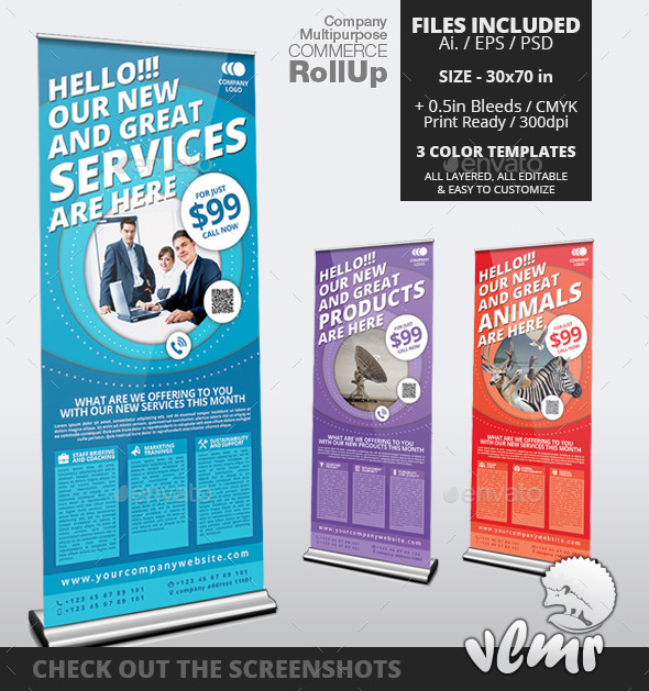 GraphicRiver Company Multipurpose Commerce RollUp 11176205 GraphicRiver Company Multipurpose Commerce RollUp 11176205