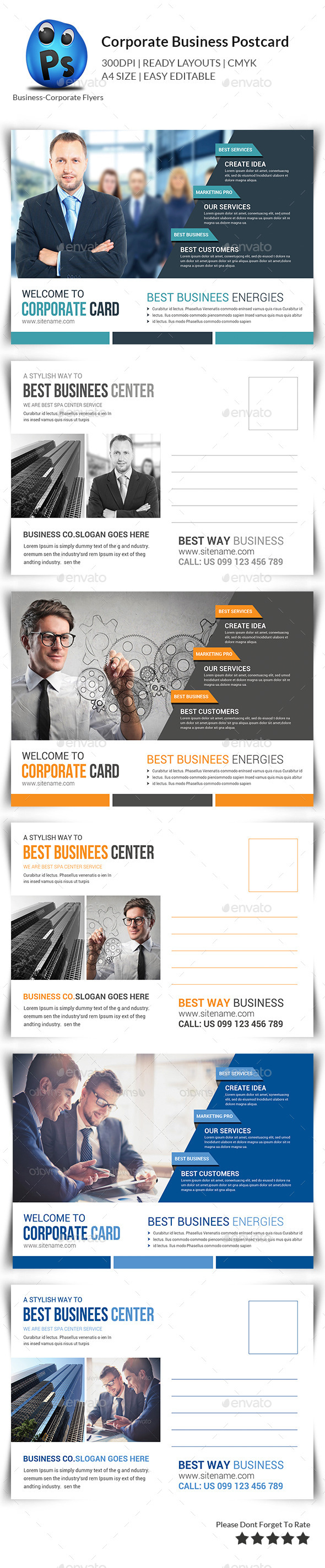 GraphicRiver Corporate Postcard Print Templates 11205749 GraphicRiver Corporate Postcard Print Templates 11205749