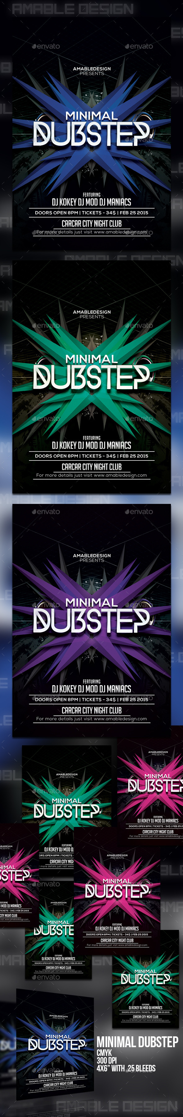 Minimal Dubstep Flyer (Clubs & Parties)