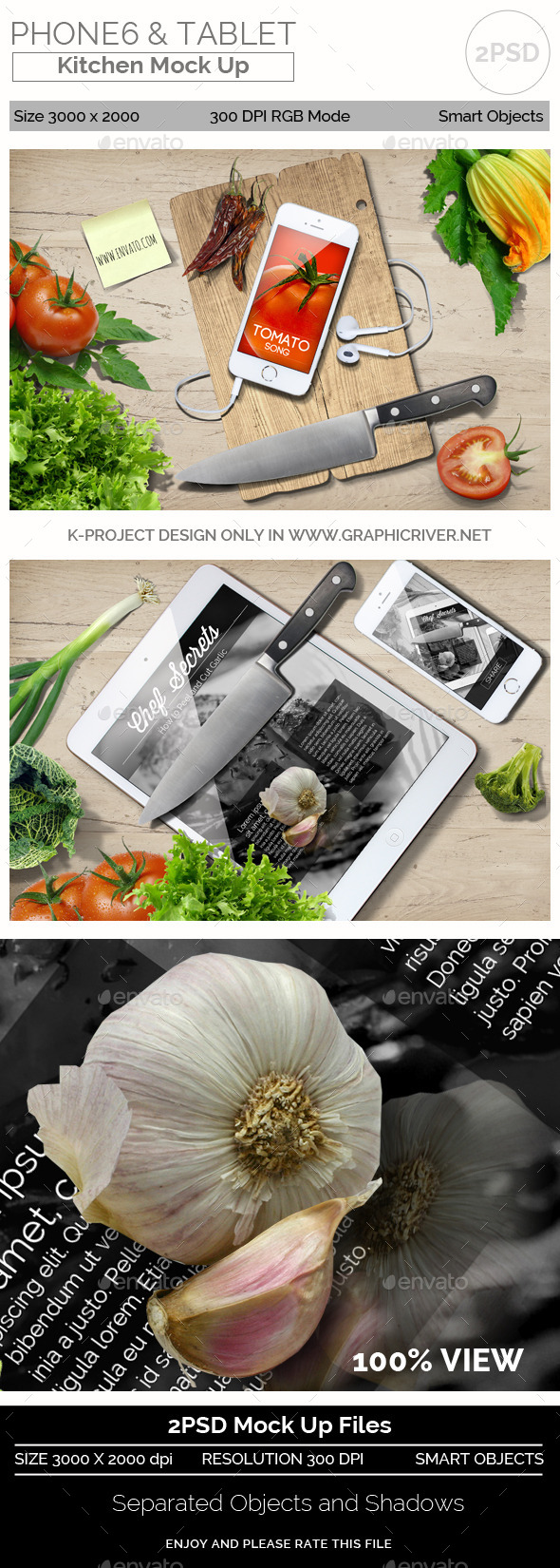 GraphicRiver Phone6 and Tablet Kitchen Mock Up 11196139 GraphicRiver Phone6 and Tablet Kitchen Mock Up 11196139