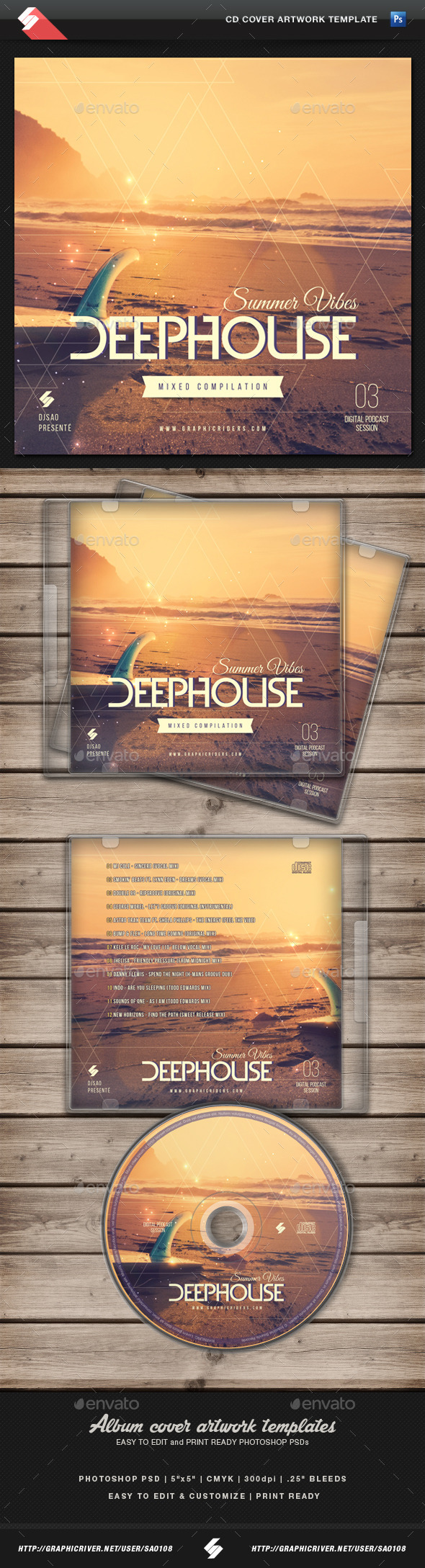 GraphicRiver Summer Vibes 3 House Music CD Cover Template 11208579 GraphicRiver Summer Vibes 3 House Music CD Cover Template 11208579