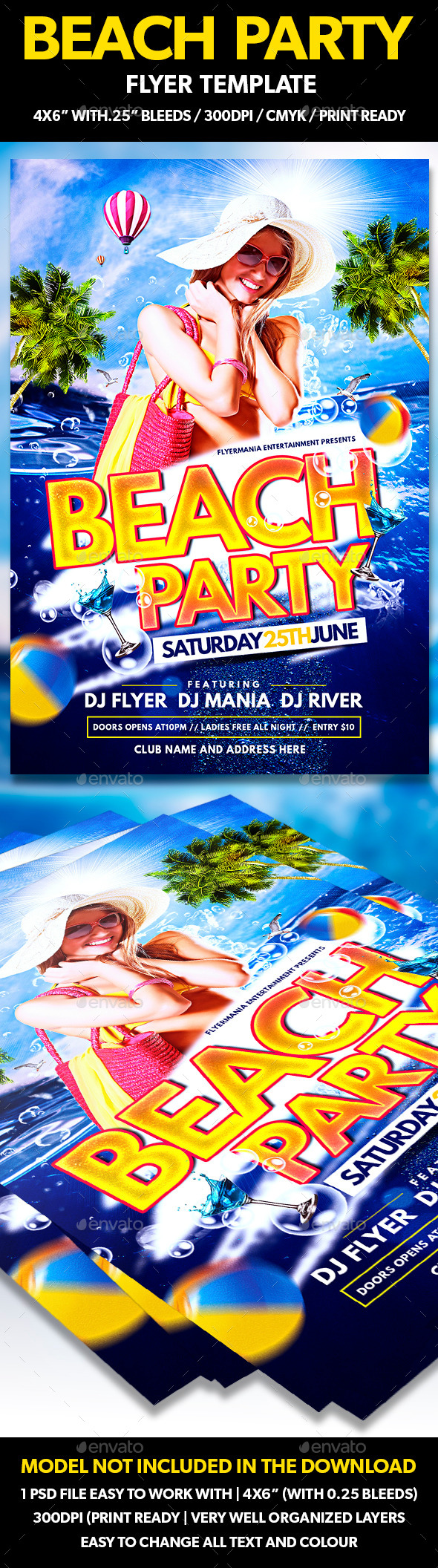GraphicRiver Beach Party Flyer Template 11209983 GraphicRiver Beach Party Flyer Template 11209983