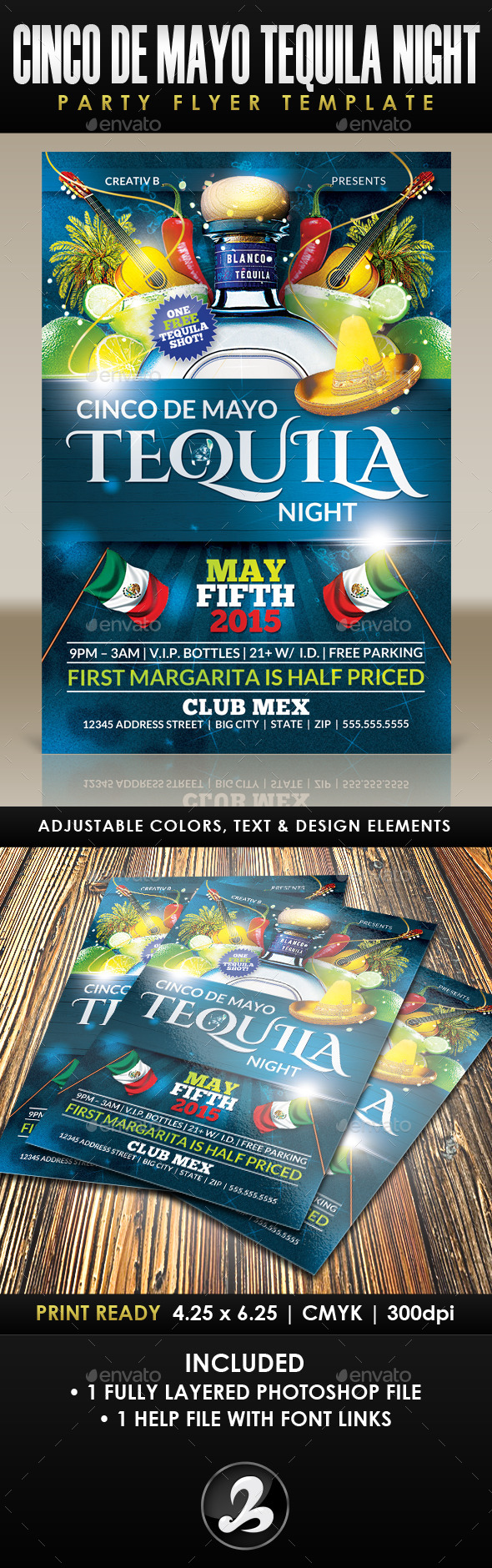 GraphicRiver Cinco De Mayo Tequila Night Party Flyer Template 11210270 GraphicRiver Cinco De Mayo Tequila Night Party Flyer Template 11210270