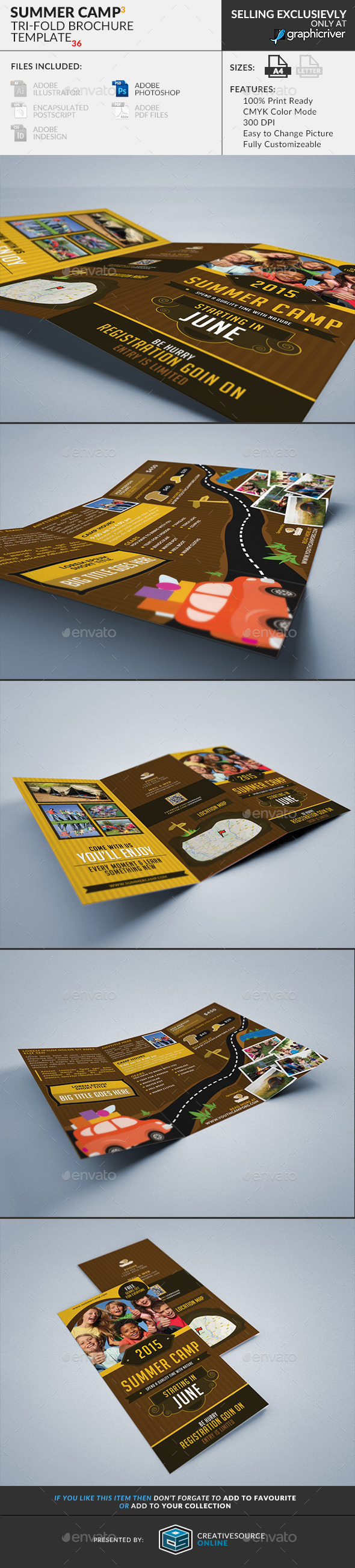 Summer Camp Trifold Brochure 3