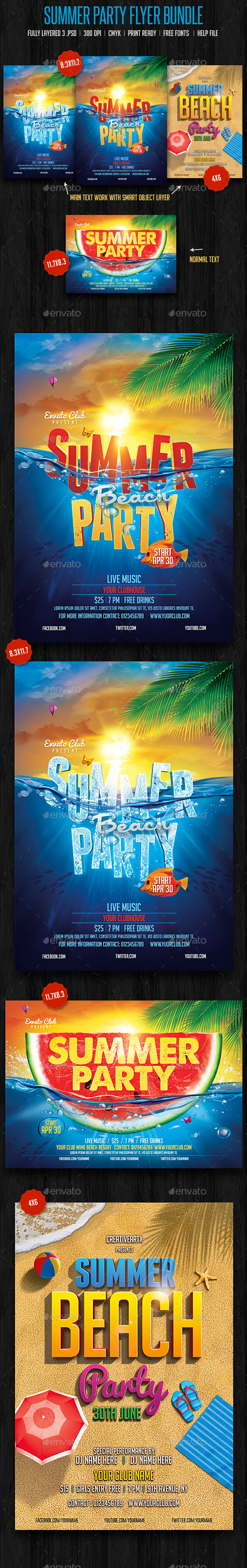 GraphicRiver Summer Beach Party Bundle 11212125 GraphicRiver Summer Beach Party Bundle 11212125